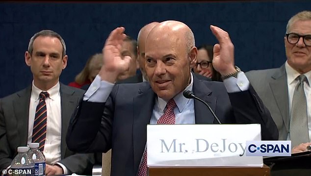 During an oversight hearing into his actions on Tuesday, he mocked Republican Rich McCormick by covering his ears while the lawmaker talked to him.