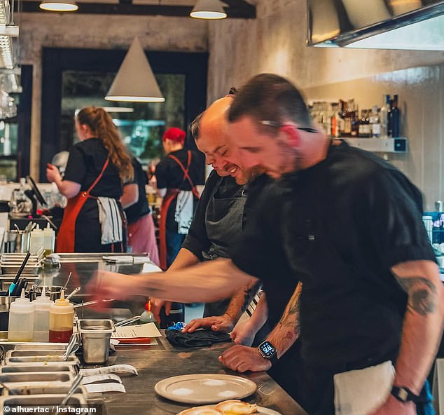 The restaurant's head chef, Alejandro Huerta (pictured, center), said it was a decision 