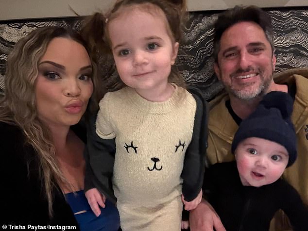 This Wednesday, Trisha and Israeli artist Moses Hacmon will celebrate their fourth wedding anniversary and are proud parents to their daughters Malibu Barbie, 2; and Elvis Paytas, 6 months (pictured Nov. 17)