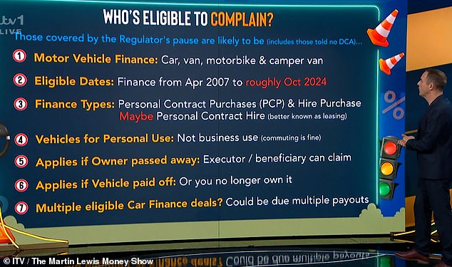 The 52-year-old explained that having multiple eligible car finance deals could equate to multiple payments.