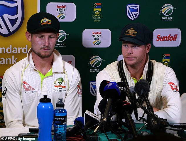 The 2018 Sandpapergate scandal in South Africa was a dark day for Australian sport (pictured, from left, Cameron Bancroft and former captain Steve Smith)