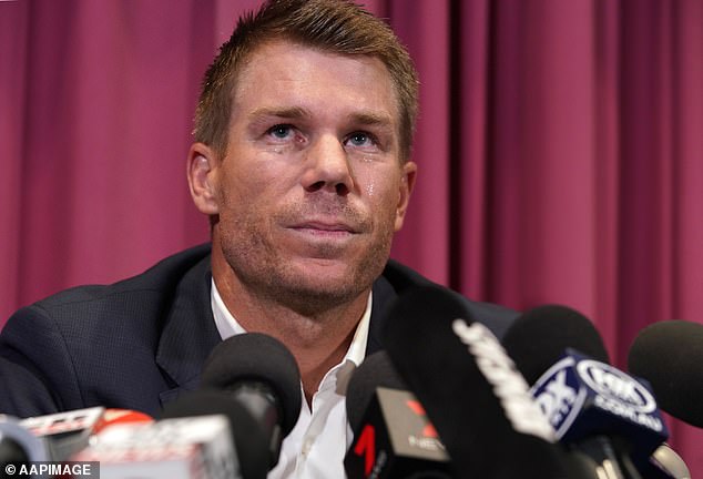 David Warner (pictured) and then-captain Steve Smith were banned for 12 months by Cricket Australia for bringing the sport into disrepute, while Cameron Bancroft was sidelined for nine months.