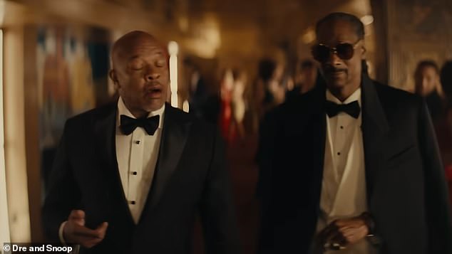 The commercial was released Tuesday and features Snoop, 53, and Dre, 59, meeting Sinatra, who died in 1998, and Davis Jr., who died in 1990, at an exclusive bar.