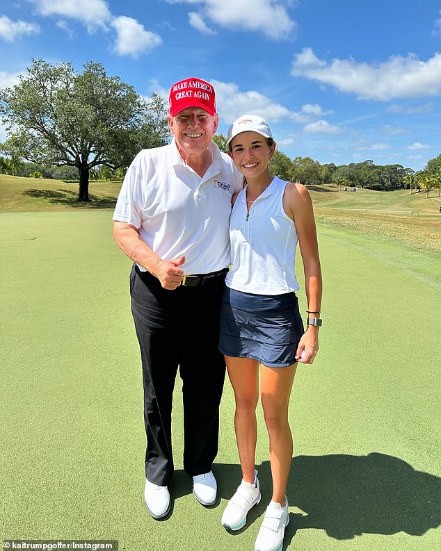 Kai is an avid golfer, like her grandfather, Donald Trump, who sealed a return to the White House