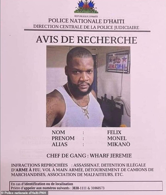 The Haitian government acknowledged the massacre in a statement on Monday, saying more than 100 people were killed by members of a gang led by Micanor Altès (photo)