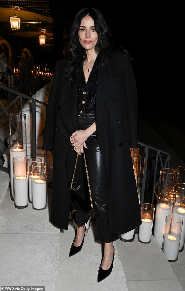 Suit actress Abigail Spencer, 43, also appeared at the stylish dinner, showing off her slender legs in a pair of leather pants.