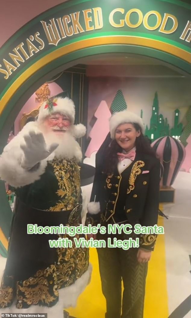 However, furious parents are complaining about the non-traditional Christmas figure and are warning those looking for festive photos of the ugly Santa Claus. Instead of Santa's cheerful crimson suit with white trim and signature black belt, Saint Nick had been given an Oz-themed makeover, with a deep green jacket with gold detailing and fluffy white trim