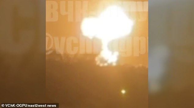 Videos showed a giant explosion and a fireball, and the ASTRA Telegram channel said a refinery had been hit and showed flames leaping into the sky.