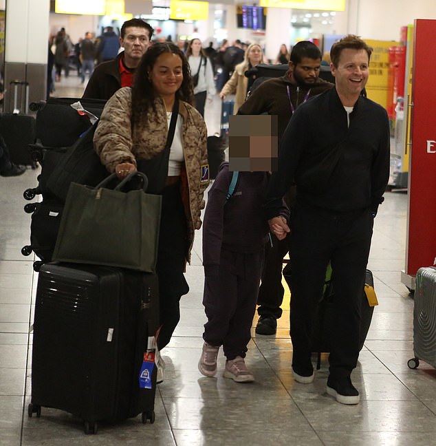 Fellow presenter Declan Donnelly followed close behind, accompanied by his young daughter Isla.