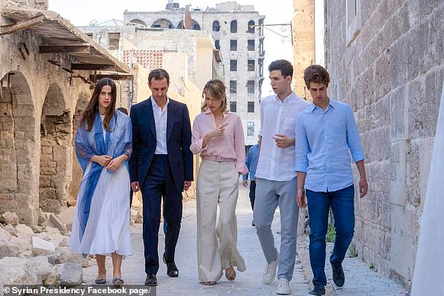 Assad with his British-born wife Asma and their children in 2022. Following the humiliating capitulation of his dictatorship over the weekend, Assad and his family will now begin a new life in Russia.