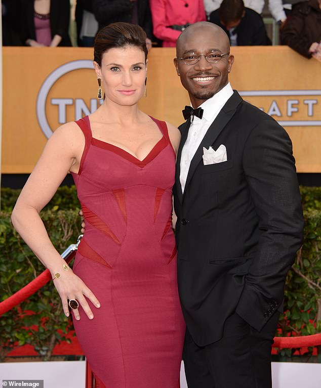 Idina and Taye are seen together at the Screen Actors Guild Awards in Los Angeles in January 2024.