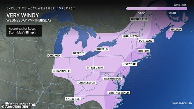 The National Weather Service (NWS) has issued high wind warnings for Long Island, New York, coastal Connecticut, parts of Maine, eastern Massachusetts and all of Rhode Island.