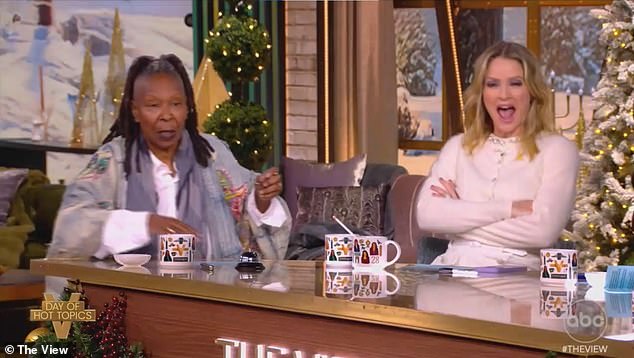 The rest of the panel – including Sara Haynes, Joy Behar, Alyssa Farah and Sunny Hostin – burst out laughing when Whoopi made the revelation