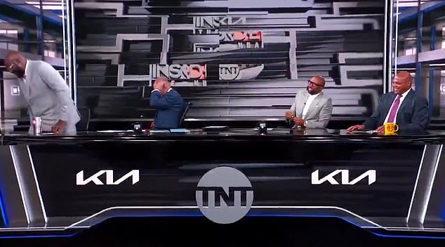 The former NBA star left his colleagues speechless with the reference live in the air