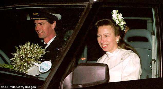 The newlyweds ride after their wedding at Crathie Kirk Church in 1992