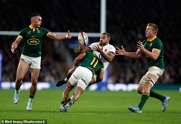 For a Rugby World Cup match, the record for tackles made in 80 minutes is 28