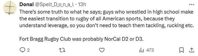 Some social media users were divided by his comments, with many taking issue with McPhee's claim that he made 80 tackles during one game.