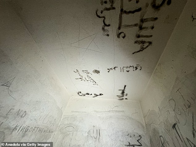 The messages were apparently recorded on the ceilings and walls of the cells.