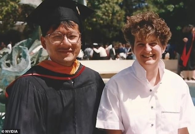 Jensen with his wife Lori after graduation.