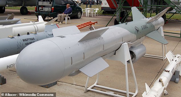 Reports say that the scientist, an associate professor, was actively working on upgrading the Russian Kh-59 cruise missile (pictured) to the Kh-69 level, which Russian troops use to attack Ukraine.