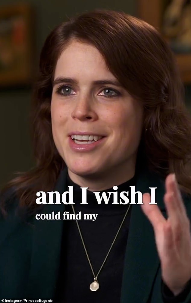 Princess Eugenie says in the documentary that she used to visit the National Gallery when she was a child and that she would like to find her old drawings.