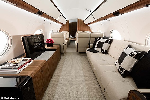 Inside, the NBA legend's new luxurious plane has capacity for 19 passengers