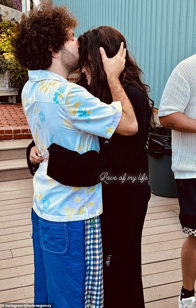 Shortly after, on her birthday, Selena posted an Insta Stories photo of Benny hugging her and kissing her on the forehead and described it as the 