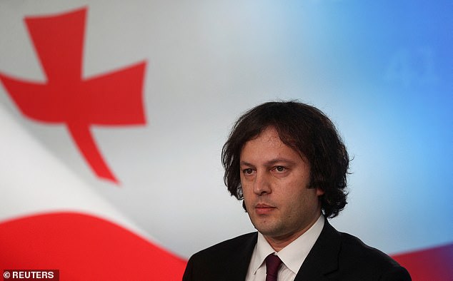 Georgian Prime Minister Irakli Kobakhidze (pictured) claimed without evidence that a 