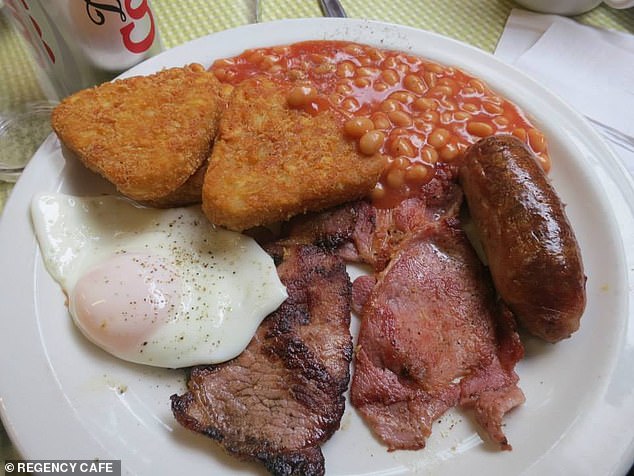 The classic café breakfast, with two rashers of bacon, a sausage, a fried egg, beans or tomatoes, toast and a cup of tea, still costs less than £10.