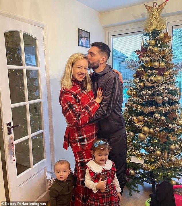 Tom shared his daughter Aurelia, five, and son Bodhi, four, with his widow Kelsey, who is now in a relationship with her new partner Will (pictured with Tom and their children in 2021).