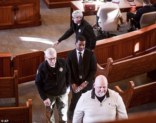 Herrington showed no emotion as he left the courtroom after the statement