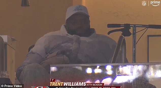 The real Williams was seen later that night in a suite, away from the bench.