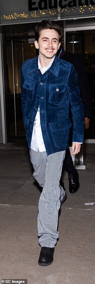 Meanwhile, sensation Wonka, who has often been hailed for making fashion statements, opted for a white and blue palette for her ensemble, sporting striped trousers.