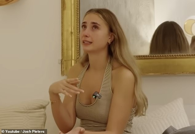 The young model burst into tears after sleeping with a hundred different men