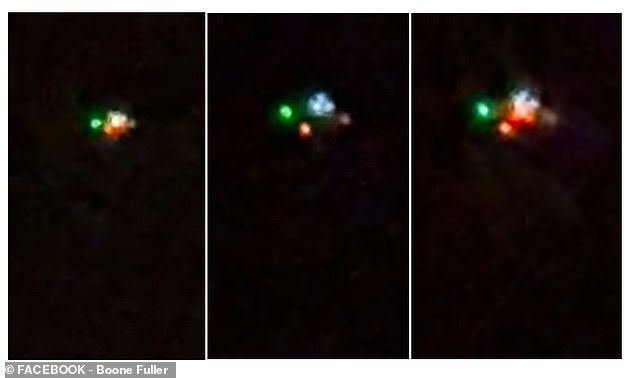 Significantly, the mysterious fixed-wing drones with red, white and green lights resemble ships witnessed at sensitive US military bases over the past few years.