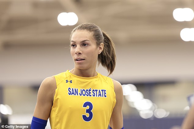 Volleyball player Blaire Fleming has also made headlines for participating in women's sports