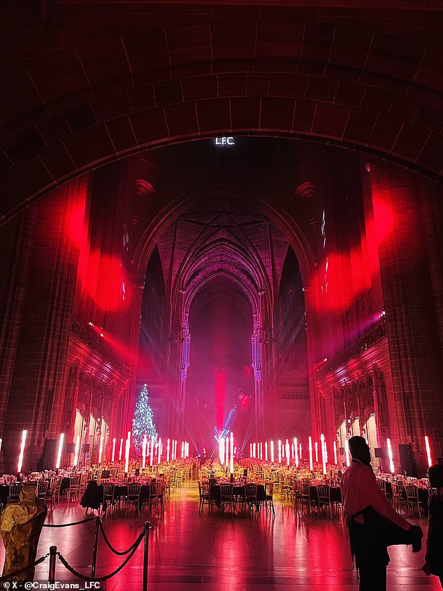 The annual event for all non-football staff was held at the city's famous cathedral