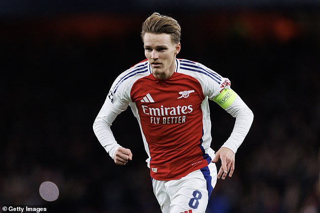 Arsenal are ahead of City in terms of games lost and days missed due to injuries - the Gunners missed captain Martin Odegaard for much of the season.