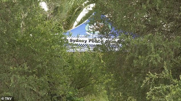 Several officers are seen working under a roundabout on Foreshore Road.