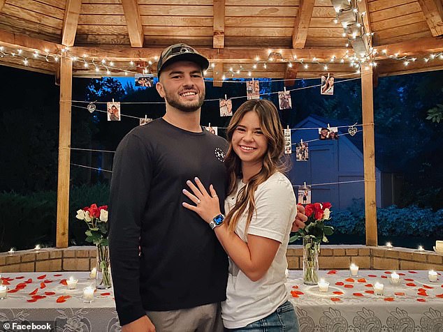 On Saturday night, Garrison and Skylar Beach, seen here, were traveling on the Douglas County Highway when they had to swerve to avoid a piece of metal in the middle of the asphalt.