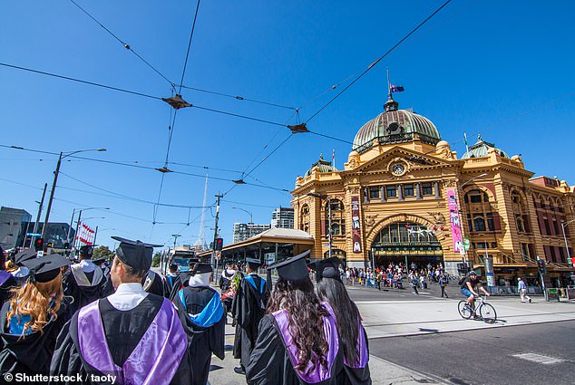 Mr Xu made the grueling 8,800km journey every week for 11 weeks to complete his master's degree in arts management at RMIT University (file image)