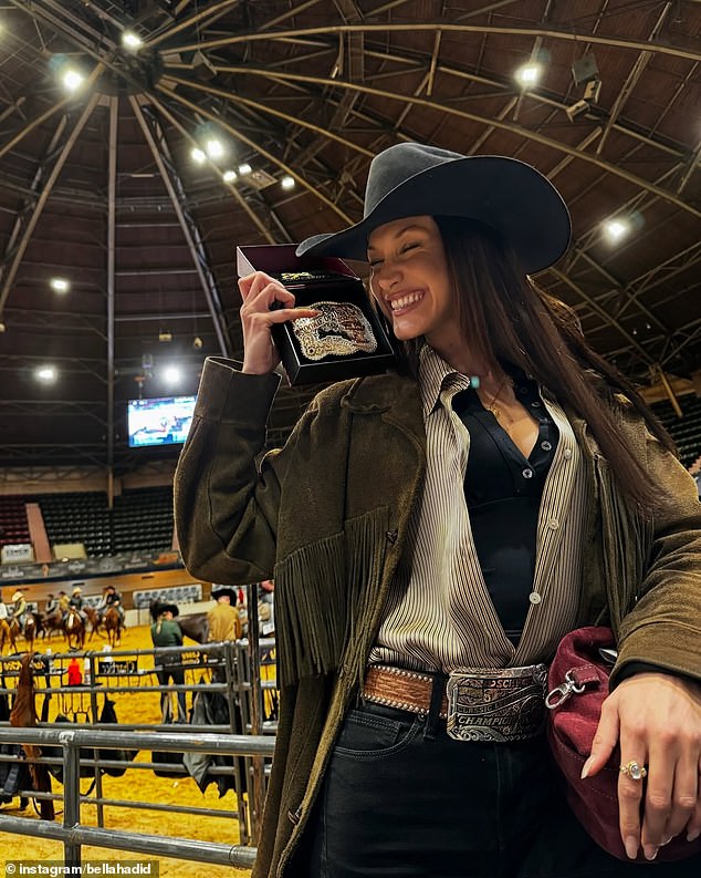 Just a few days ago, she also celebrated being crowned Rookie of the Year in a spectacular victory in the competition. The model shared a series of photos and videos on her Instagram account after earning the honor just a year after she began competing in the Western-style equestrian sport.