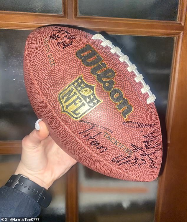 Brownlee signed a football for the mother of six before making sure she could pay her rent