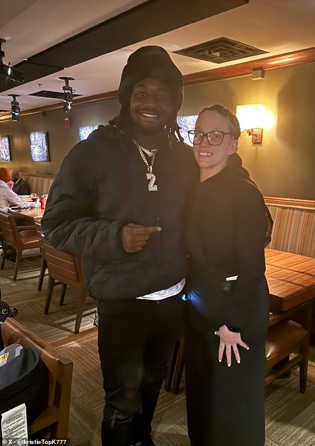 The cornerback stunned waitress Kristie Johnson (right) with an incredible selfless act