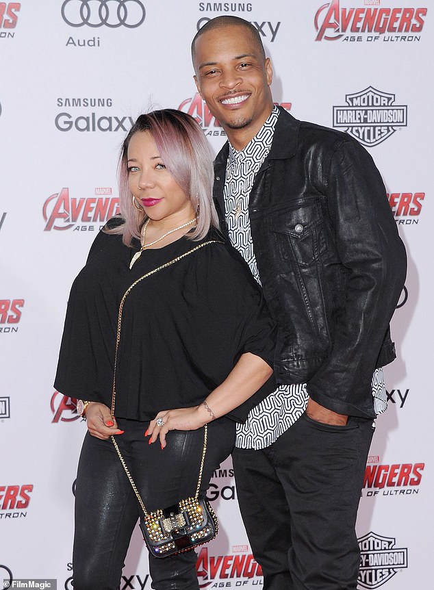 Several months ago, TI and his wife Tiny accused Peterson of allegedly evading the $96,000 restitution she owes them after unsuccessfully suing them; Pictured in April 2015 in Hollywood.