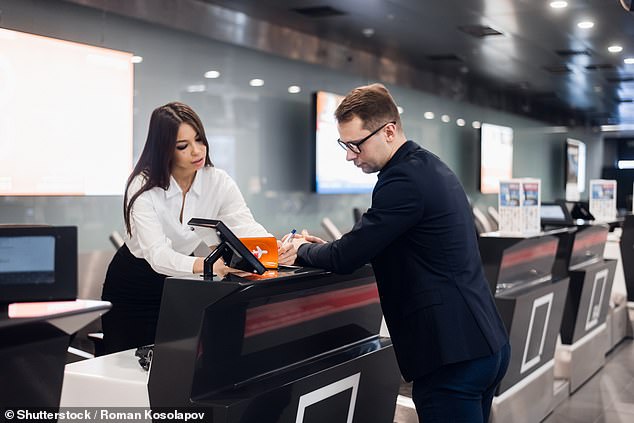 The new trend, known as 'check-in chicken', has people leaving check-in until the last minute in order to get a more desirable seat (File image)