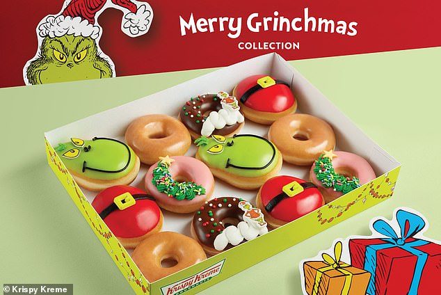 Krispy Kreme unveiled its new limited-time “Merry Grinchmas Donut Collection” on November 29.