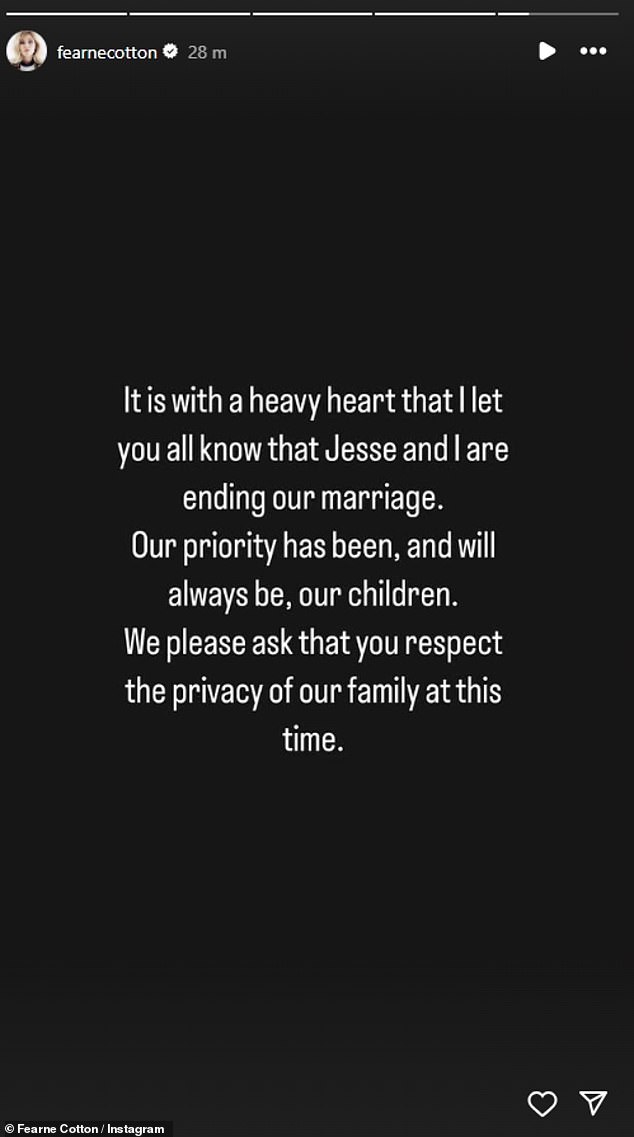 The host took to her Instagram Stories on Friday to issue the statement and tell fans that her priority is her children.