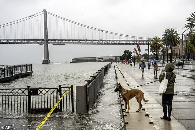 San Francisco residents have been warned to avoid coastal areas until Monday due to an increased risk of flooding