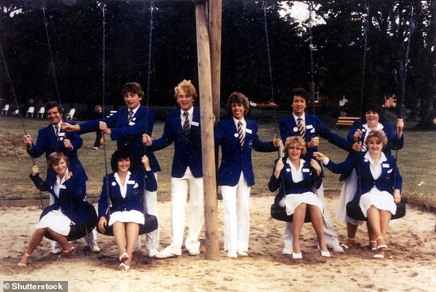 Many Bluecoats, such as Shane Richie (second row, third from left), Bradley Walsh and Bobby Davro, had successful careers in entertainment.